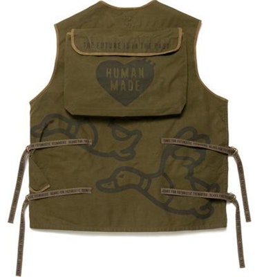 HUMAN MADE Rompi Multi-Pocket Memancing Cokelat untuk Pria. HM22JK001 Lookbook HUMAN MADE Rompi Multi-Pocket Memancing Cokelat untuk Pria. HM22JK001