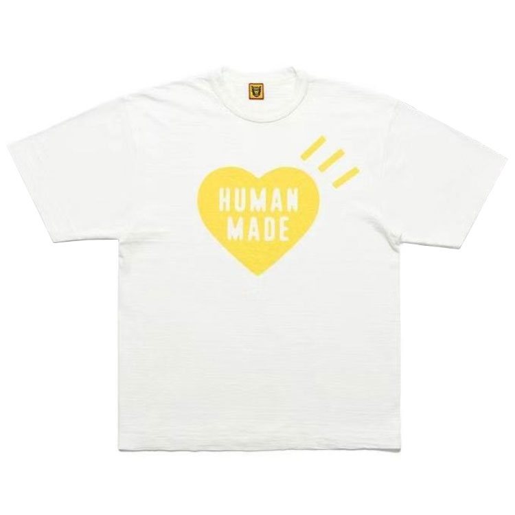 Order HUMAN MADE Osaka Kuning Logo Hati Grafik Baju-T Unisex Edisi Terhad. HM26TE021