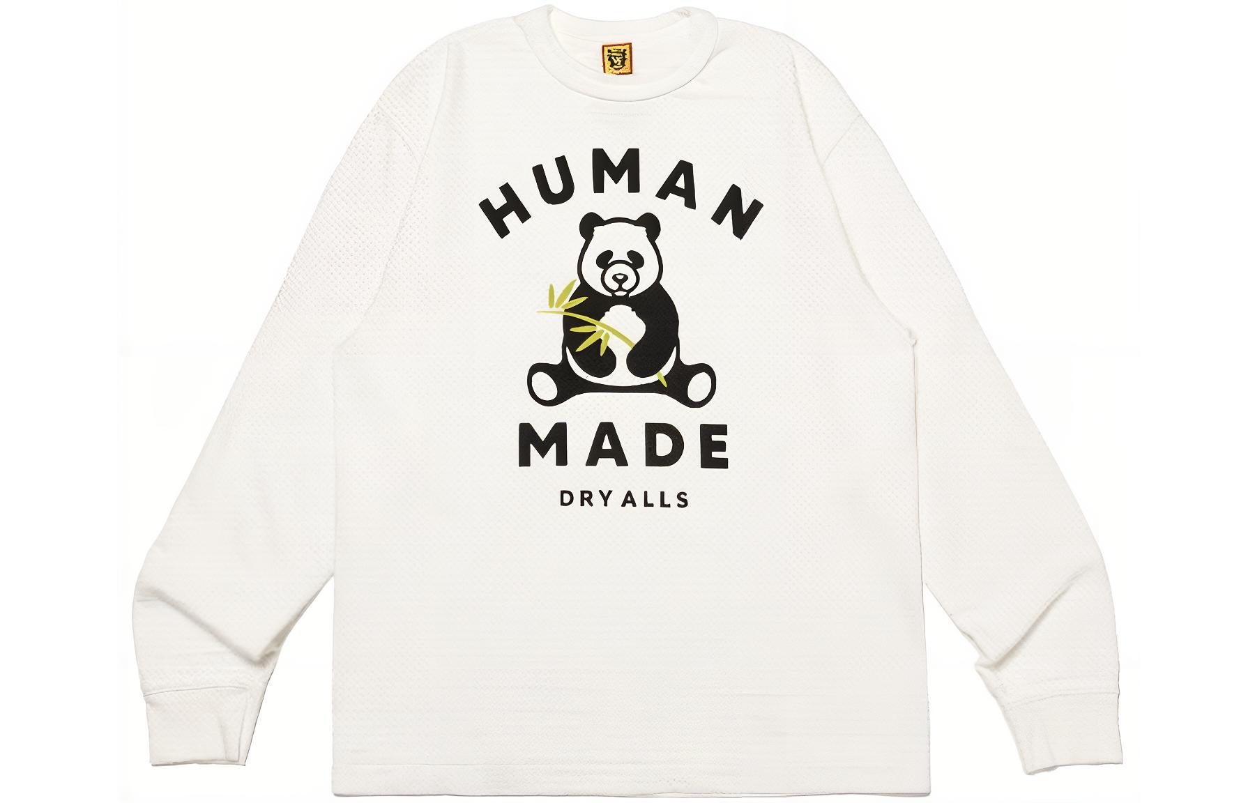 HUMAN MADE Panda Graphic Long-Sleeve Unisex T-Shirt White HM26CS048