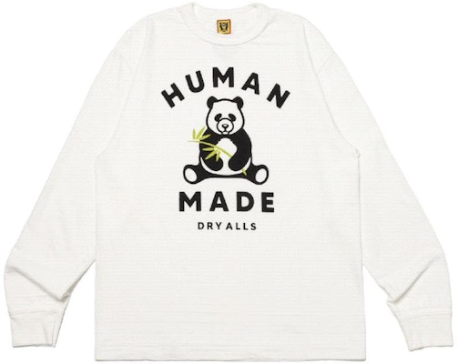Camiseta Unisex Blanca HUMAN MADE Manga Larga con Gráfico de Panda. HM26CS048 Order Camiseta Unisex Blanca HUMAN MADE Manga Larga con Gráfico de Panda. HM26CS048
