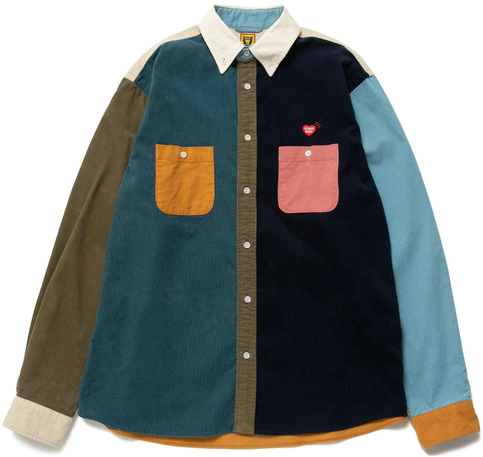 human-made-patchwork-button-up-long-sleeve-shirt-unisex-multicolor-hm-24-sh-005
