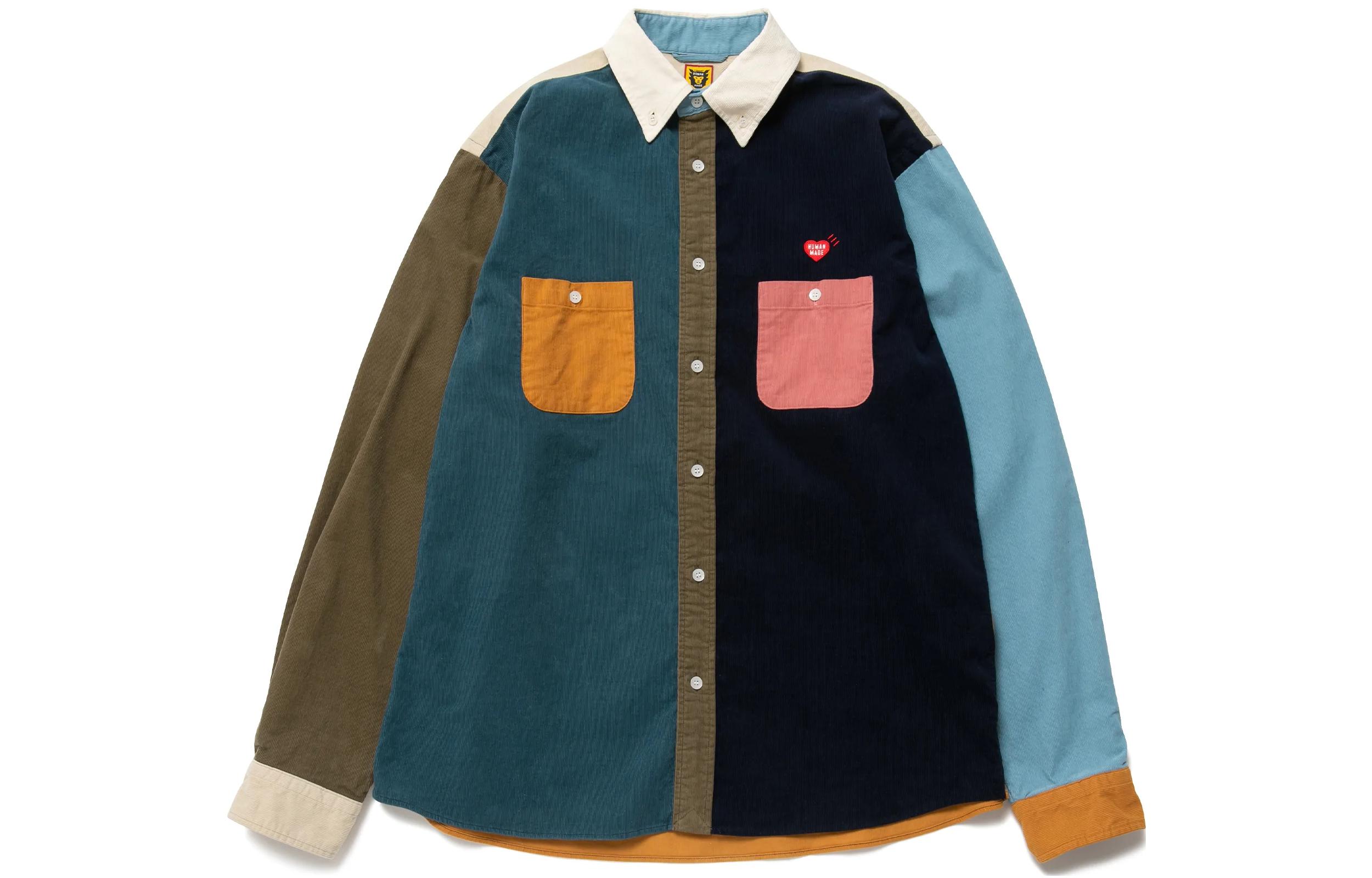 Order ヒューマンメイド パッチワーク 長袖ボタンアップシャツ ユニセックス - マルチカラー HM24SH005