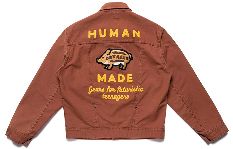 Human Made Pig Embroidery Classic Logo Collared Jacket - HM20JK005