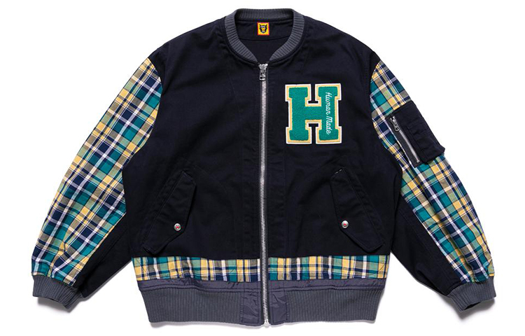 Human Made Plaid Patchwork Casual Jacket HM20JK007