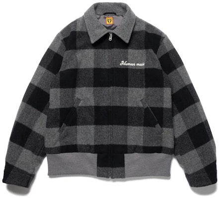 HUMAN MADE 格纹拉链夹克卡通熊印花男女休闲外套 HM24JK019 Buy HUMAN MADE 格纹拉链夹克卡通熊印花男女休闲外套 HM24JK019