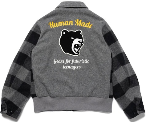HUMAN MADE 格纹拉链夹克卡通熊印花男女休闲外套 HM24JK019 Lookbook HUMAN MADE 格纹拉链夹克卡通熊印花男女休闲外套 HM24JK019