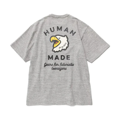 HUMAN MADE Pocket SS22 Eagle Print Ape Logo Short Sleeve T-Shirt . HM24CS003