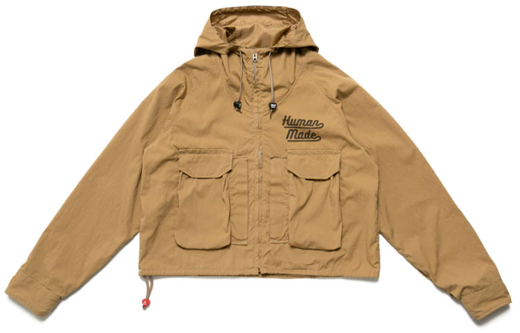 Order HUMAN MADE 北極熊拉鍊連帽外套 卡其色。 HM23JK006