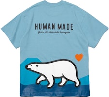 HUMAN MADE Polar Bear Logo Graphic Unisex Short Sleeve T-Shirt Camp Series. HM25CS034 HUMAN MADE Polar Bear Logo Graphic Unisex Short Sleeve T-Shirt Camp Series. HM25CS034
