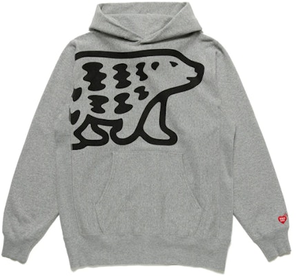 HUMAN MADE Hoodie Unisex Cetak Beruang Kutub SS21 HM21CS006 Lookbook HUMAN MADE Hoodie Unisex Cetak Beruang Kutub SS21 HM21CS006