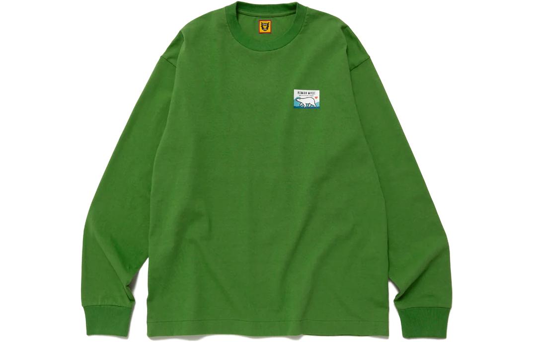 HUMAN MADE Polar Bear Print Long Sleeve Graphic T-Shirt SS23 Unisex HM25CS026