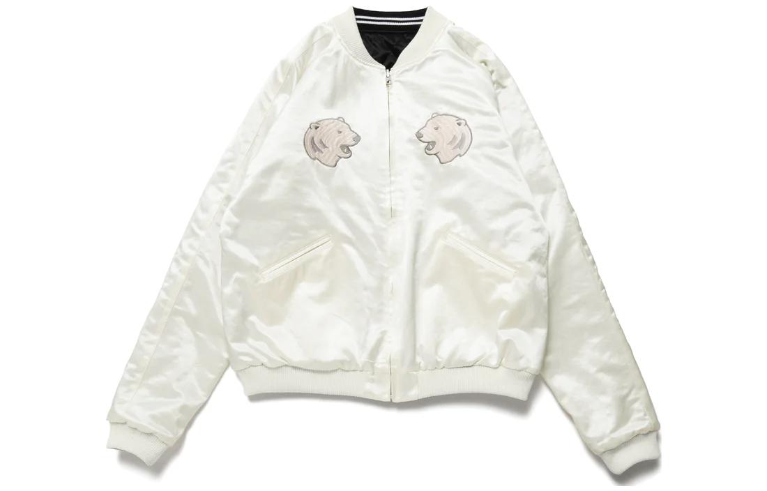 HUMAN MADE Reversible Polar Bear Embroidered Jacket Unisex White HM24JK016