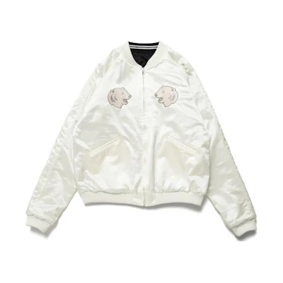 HUMAN MADE Reversible Polar Bear Embroidered Jacket Unisex White HM24JK016