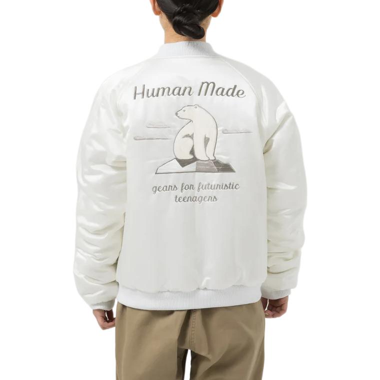 HUMAN MADE Reversible Polar Bear Embroidered Jacket Unisex White HM24JK016 圖 8