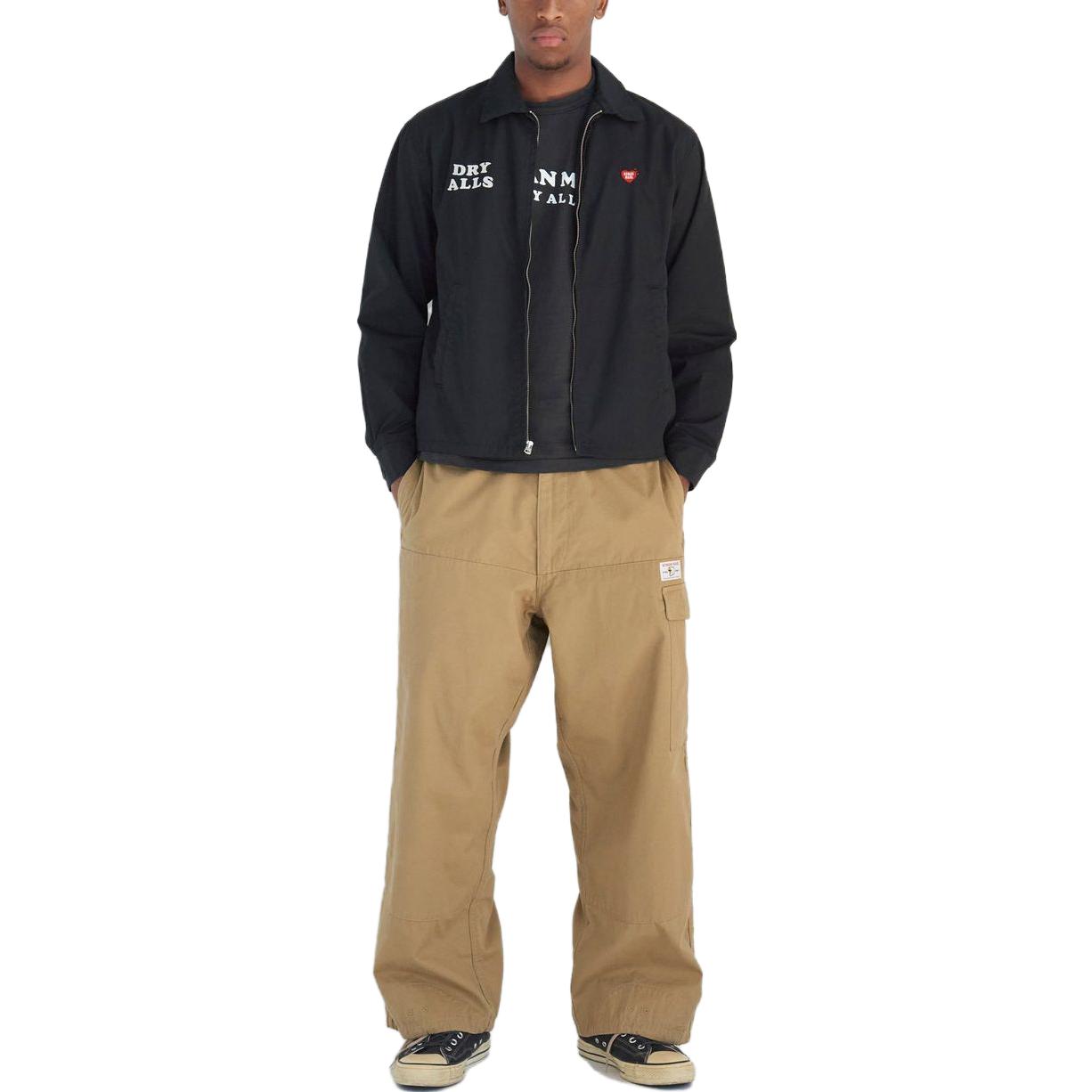 Shop HUMAN MADE 第26季植絨心型標誌長袖印花外套 男女適用 HM26JK004