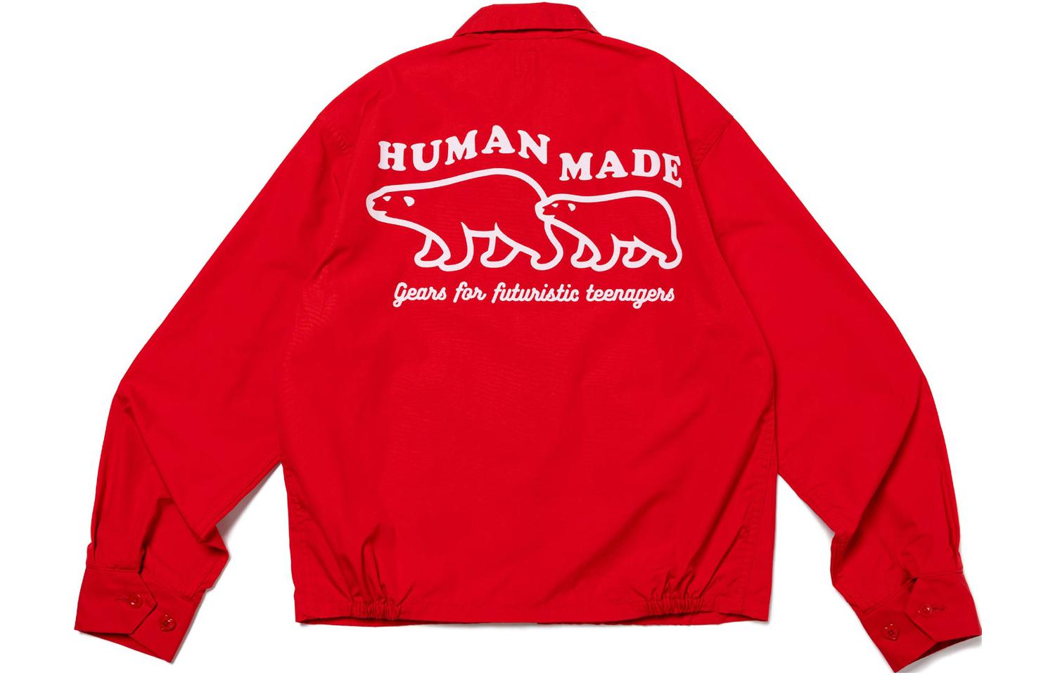 Cheap HUMAN MADE 第26季植絨心型標誌長袖印花外套 男女適用 HM26JK004