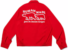 Cheap HUMAN MADE 第26季绒毛心形标志长袖印花夹克 男女同款 HM26JK004