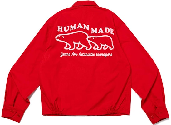 HUMAN MADE 第26季植絨心型標誌長袖印花外套 男女適用 HM26JK004 Cheap HUMAN MADE 第26季植絨心型標誌長袖印花外套 男女適用 HM26JK004