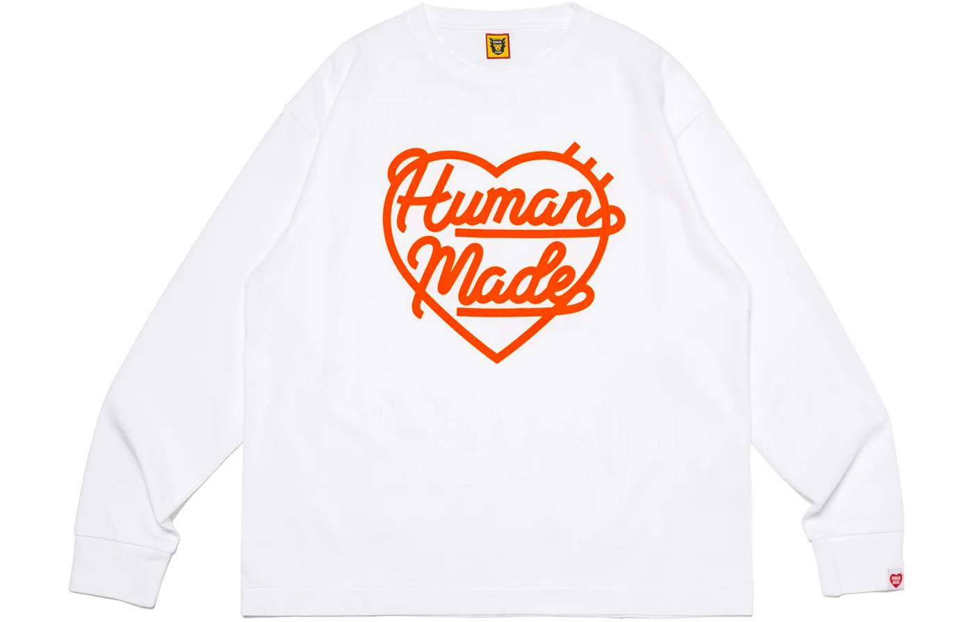 HUMAN MADE SEASON 26 Heart Print Crewneck Sweatshirt Unisex Casual Fit. HM25CS046