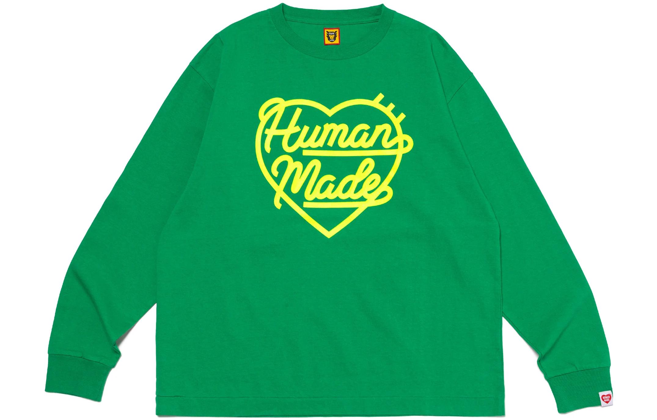 Shop HUMAN MADE シーズン26 ハートプリント クルーネック スウェットシャツ ユニセックス カジュアルフィット HM25CS046