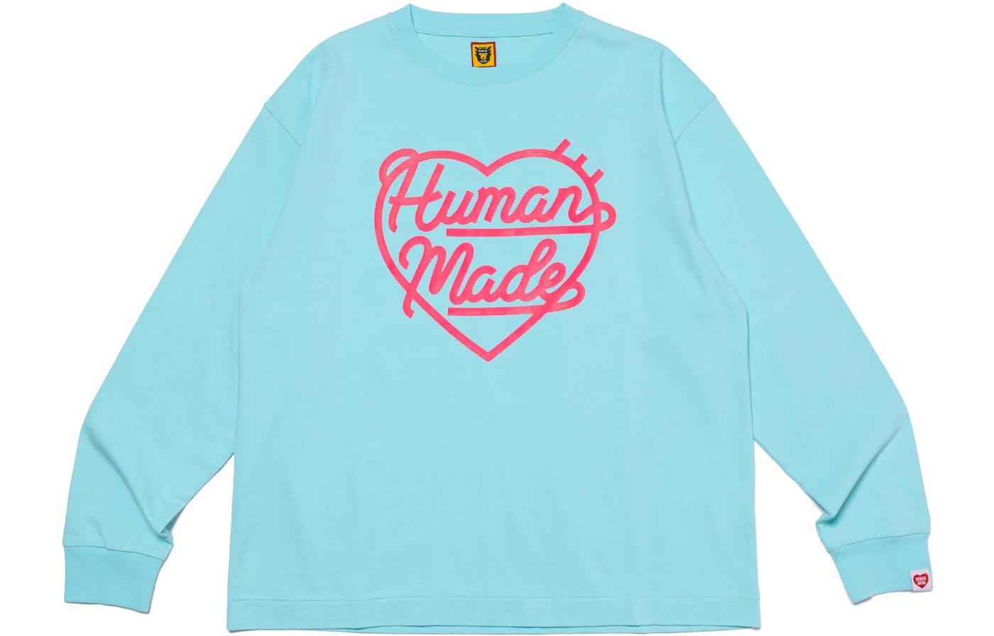 Cheap HUMAN MADE シーズン26 ハートプリント クルーネック スウェットシャツ ユニセックス カジュアルフィット HM25CS046