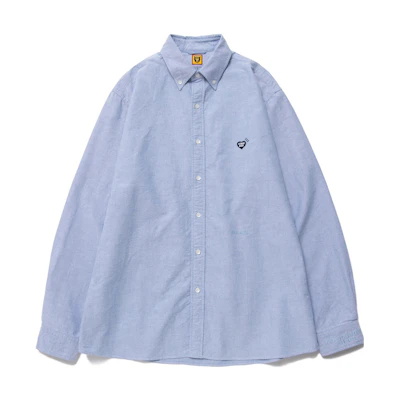 HUMAN MADE Solid Color Casual Long Sleeve Shirt HM24SH002