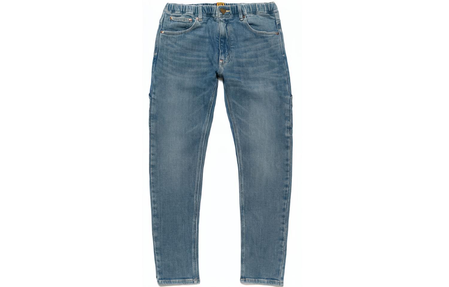HUMAN MADE Solid Color Straight Denim Jeans Blue (). HM21PT003