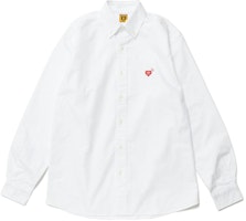 HUMAN MADE Solid Heart Logo Embroidered Oxford Long Sleeve Shirt Unisex HM25SH005 HUMAN MADE Solid Heart Logo Embroidered Oxford Long Sleeve Shirt Unisex HM25SH005