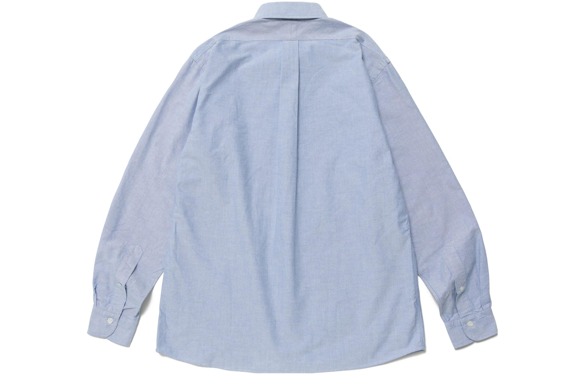 Cheap 휴먼메이드 솔리드 하트 로고 자수 옥스포드 긴팔 셔츠 유니섹스 HM25SH005