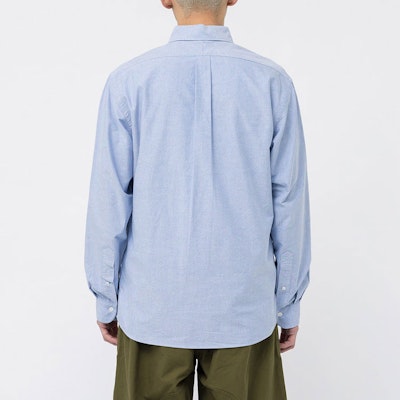 휴먼메이드 솔리드 하트 로고 자수 옥스포드 긴팔 셔츠 유니섹스 HM25SH005 2