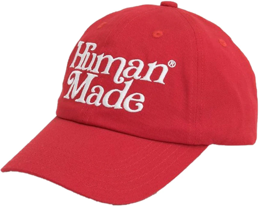 human-made-solid-logo-embroidered-red-baseball-cap-unisex-couple-style-hm-017