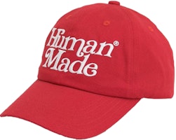 HUMAN MADE Solid Logo Embroidered Red Baseball Cap - Unisex Couple Style HM-017 HUMAN MADE Solid Logo Embroidered Red Baseball Cap - Unisex Couple Style HM-017