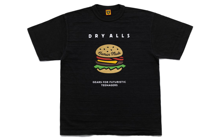 HUMAN MADE SS20 T-Shirt with Hamburger Graphic Print HM20TE011