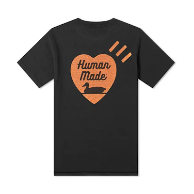 HUMAN MADE SS20 Unisex Heart Duck Print Short Sleeve T-Shirt HM19TE015