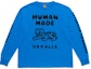 Order Human Made SS21 Camiseta Unisex Azul Estampado Tigre Manga Larga Crewneck HM21CS018