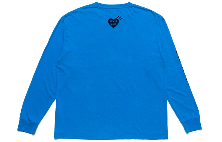 Lookbook Human Made SS21 Camiseta Unisex Azul Estampado Tigre Manga Larga Crewneck HM21CS018