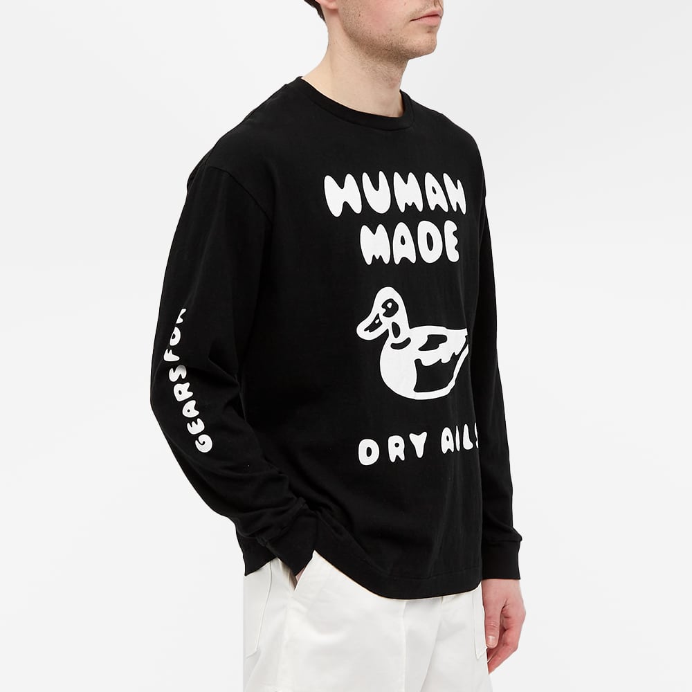Purchase Camiseta Negra Manga Larga Unisex HUMAN MADE SS21 con Estampado de Pato. HM21CS017