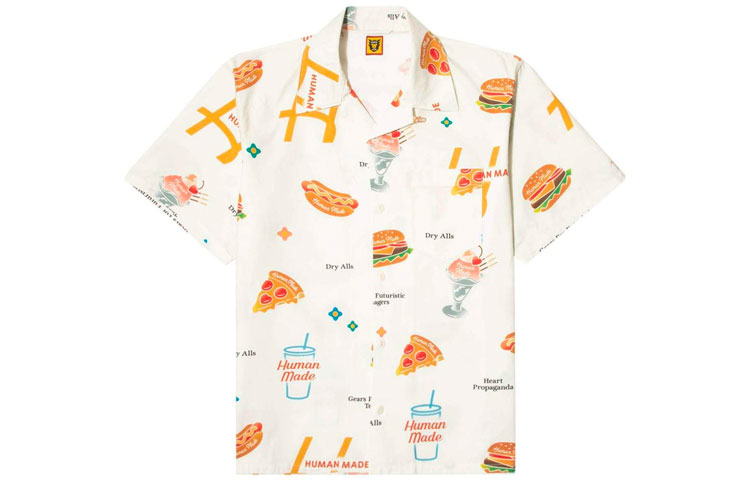 HUMAN MADE SS21 Food Print Hawaiian Short Sleeve Shirt Unisex Multi-Color HM21SH009