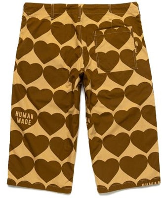 HUMAN MADE SS21 Heart Print Cropped Casual Pants Unisex HM21PT007 Purchase HUMAN MADE SS21 Heart Print Cropped Casual Pants Unisex HM21PT007
