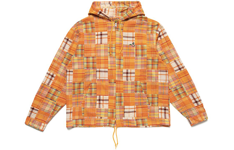 Human Made SS21 Logo Duck Embroidered Plaid Patchwork Jacket Unisex HM21JK012