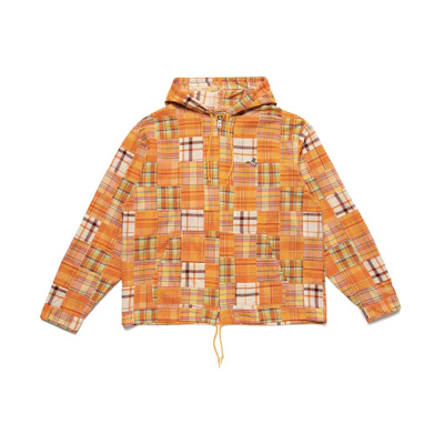 Human Made SS21 Logo Duck Embroidered Plaid Patchwork Jacket Unisex HM21JK012