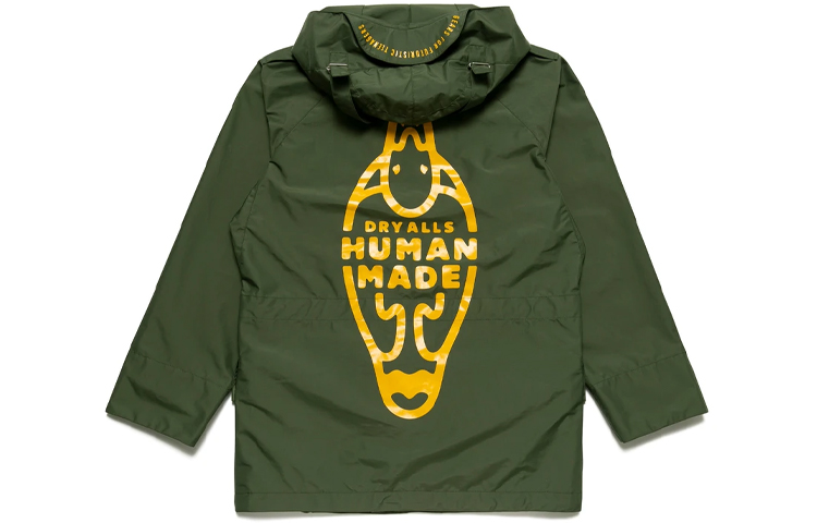 Shop HUMAN MADE Jaket Hoodie Tahan Air Gaya Militer SS21 Unisex HM21JK004