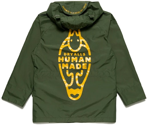 HUMAN MADE Jaket Hoodie Tahan Air Gaya Militer SS21 Unisex HM21JK004 Shop HUMAN MADE Jaket Hoodie Tahan Air Gaya Militer SS21 Unisex HM21JK004