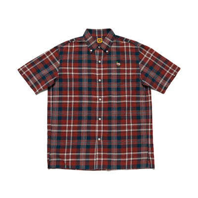 HUMAN MADE SS21 Plaid Short Sleeve Shirt with Duck Logo Embroidery Unisex HM21SH010