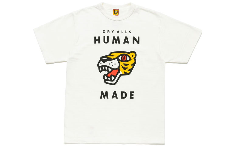 HUMAN MADE SS21 Tiger Graphic Print Unisex Crewneck Short Sleeve T-Shirt HM21TE009