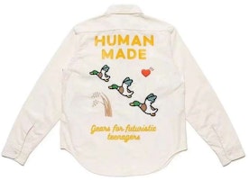 HUMAN MADE SS21 Triple Flying Duck Heart Long Sleeve Unisex Shirt HM21SH004 HUMAN MADE SS21 Triple Flying Duck Heart Long Sleeve Unisex Shirt HM21SH004