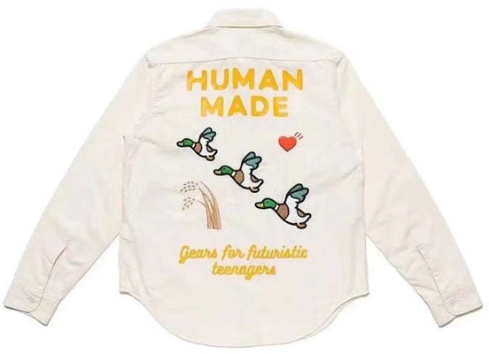 Camisa Unisex Manga Larga HUMAN MADE SS21 Triple Flying Duck Heart HM21SH004 Lookbook Camisa Unisex Manga Larga HUMAN MADE SS21 Triple Flying Duck Heart HM21SH004