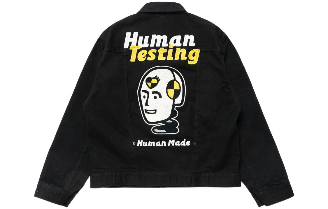 Lookbook Chaqueta Vaquera Negra Unisex HUMAN MADE x ASAP Rocky SS22 Robot Corazón. XX23JK008