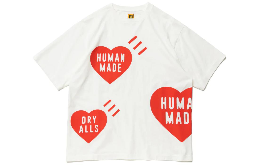 HUMAN MADE SS22 Alphabet Heart Print Loose-Fit Unisex Tee HM23TE024
