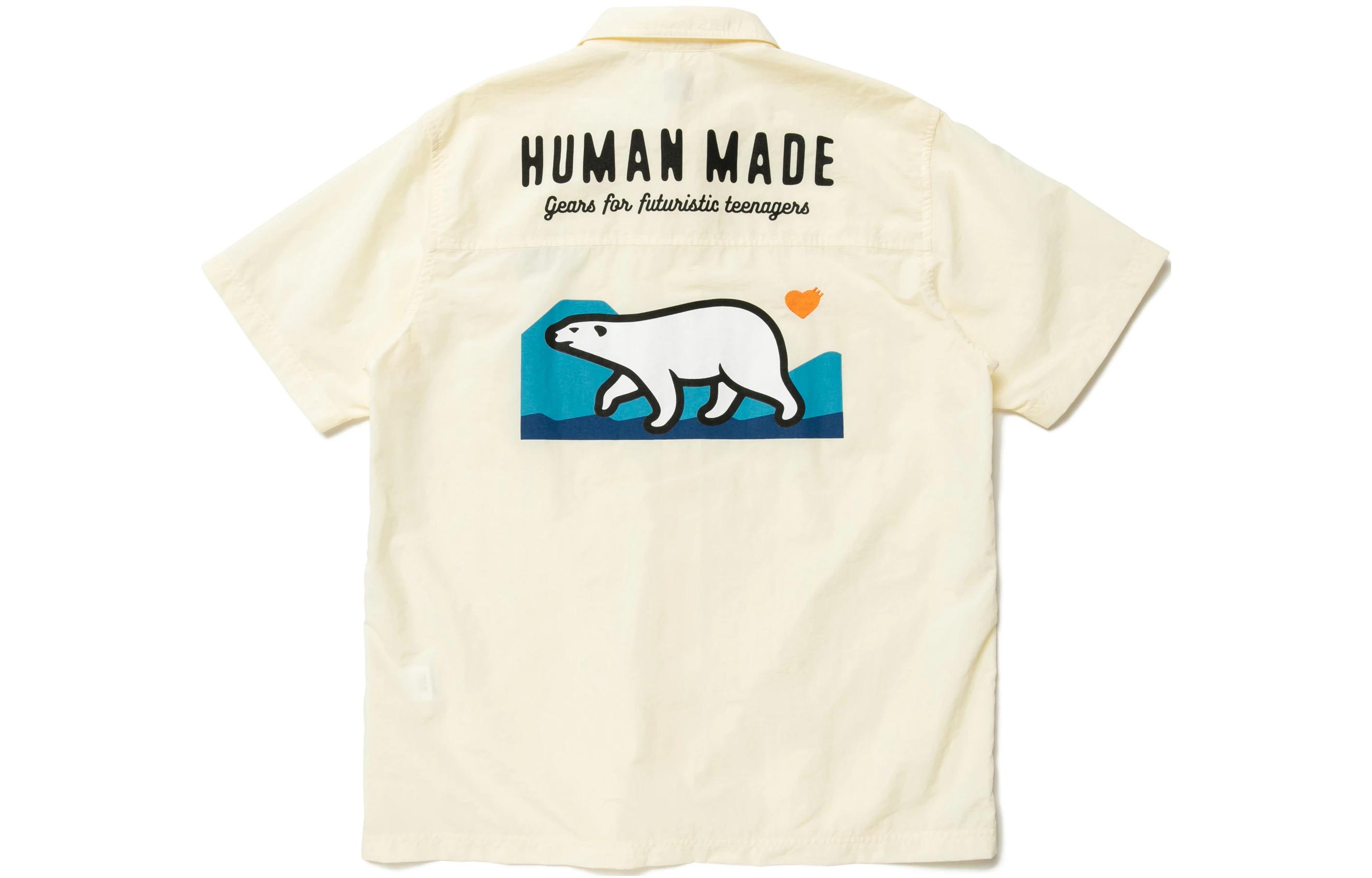 HUMAN MADE SS22 Cartoon Bear Graphic Short Sleeve Shirt for Men. HM23SH015 圖 2